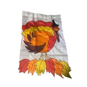 Thanksgiving Turkey Flag With Pilgrim Hat - Gobble Up Some Fun With This Feather